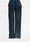 calça pantalona tule com brilho