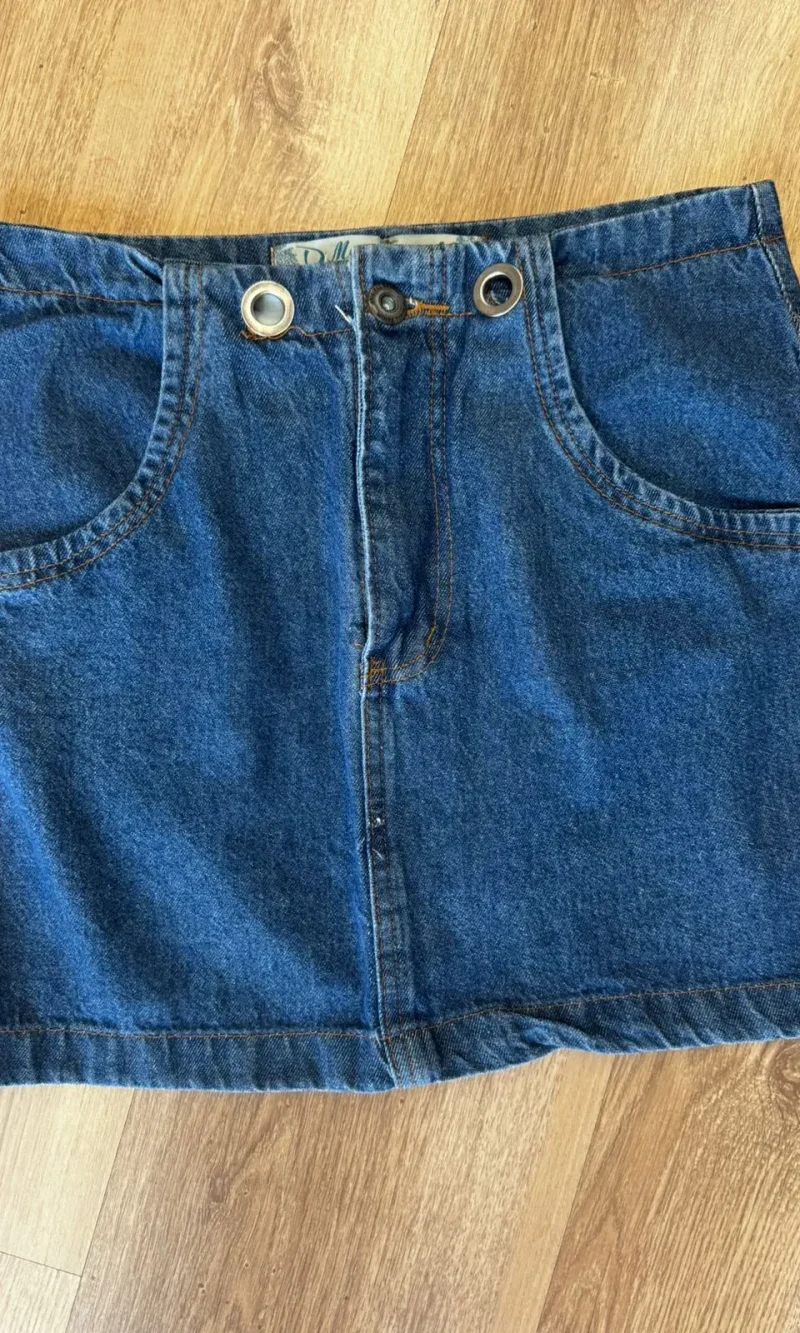 saia jeans curta
