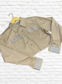 cropped strass manga longa