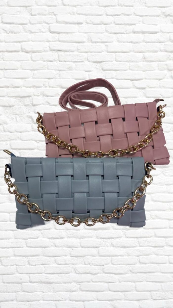 bolsa carteira trançada