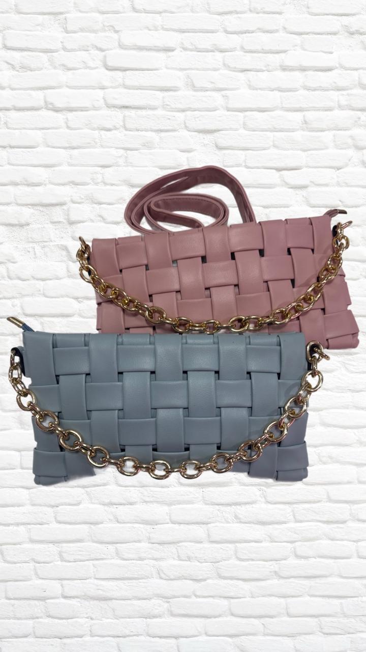 bolsa carteira trançada