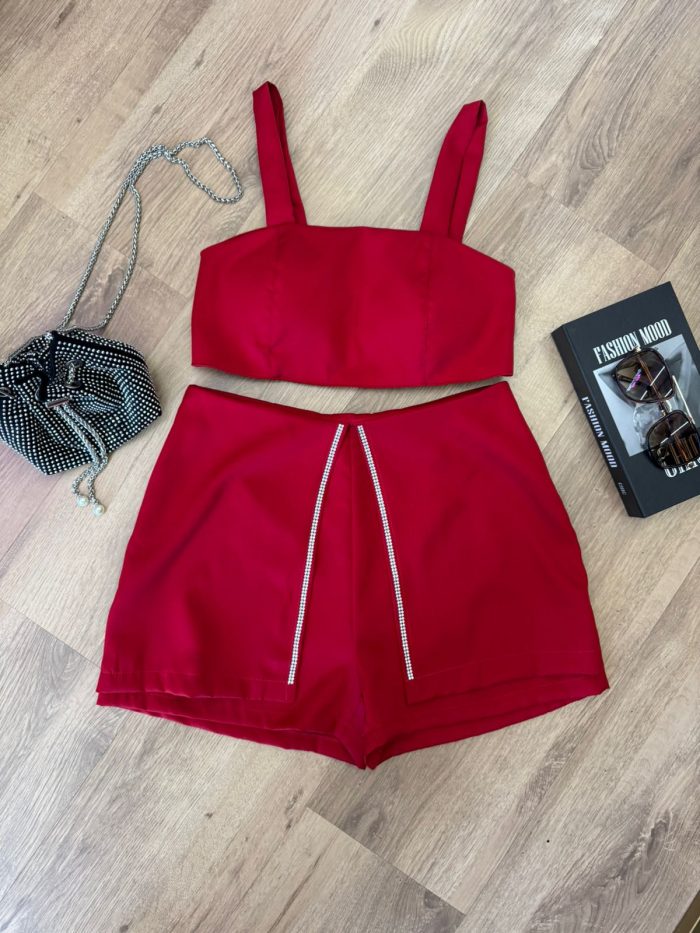 conjunto vermelho alfaiataria