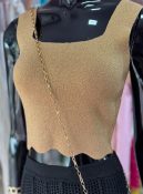 cropped modal dourado