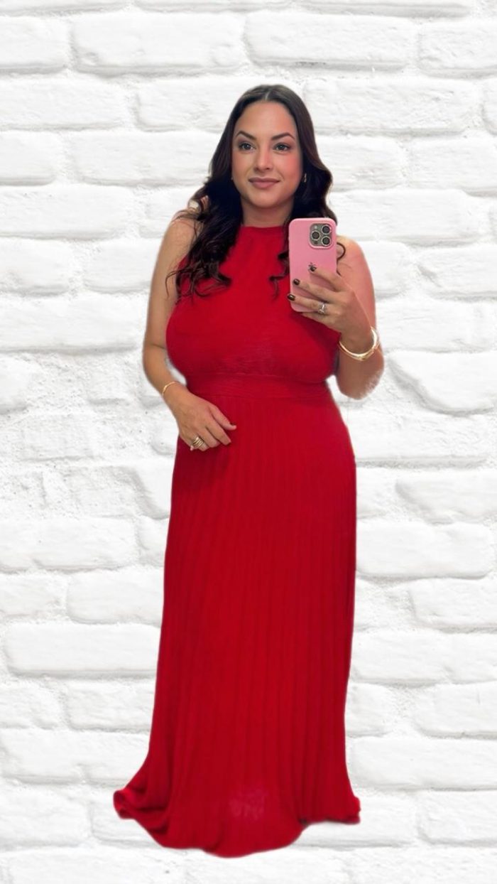 vestido plissado vestido plissado