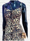 vestido poá longo onça