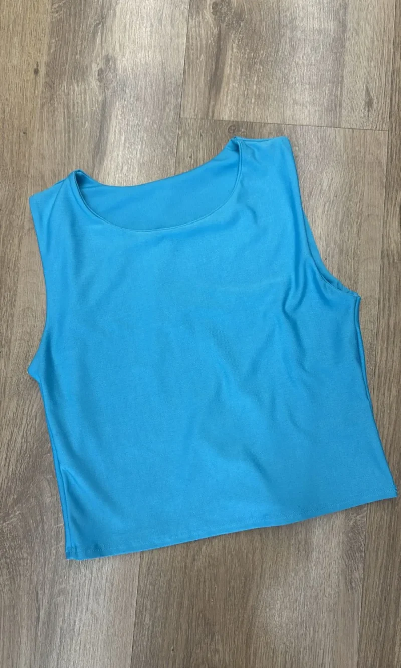 cropped regata záfira azul, Único