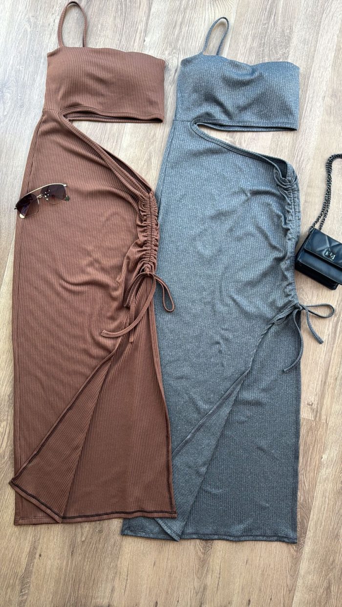 vestido canelado vestido canelado