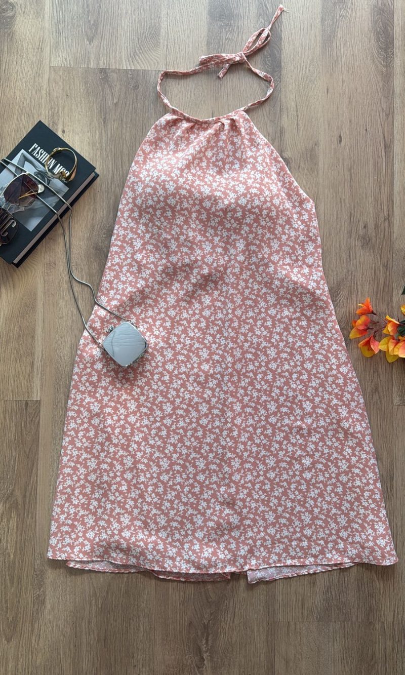 vestido floral rosa, Único vestido floral rosa, Único