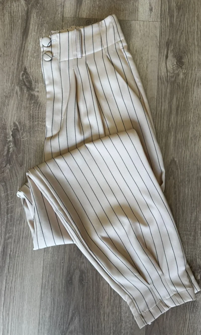 calça risca de giz