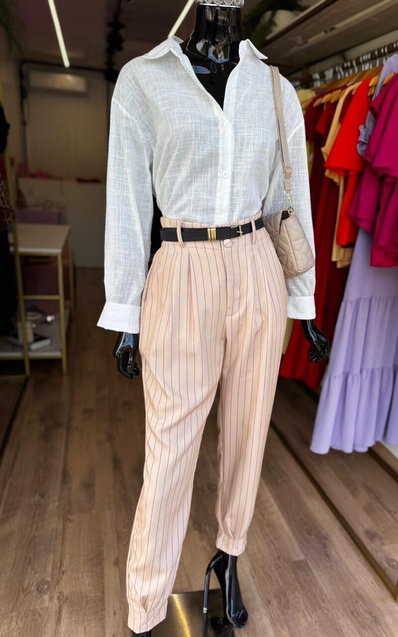 calça risca de giz