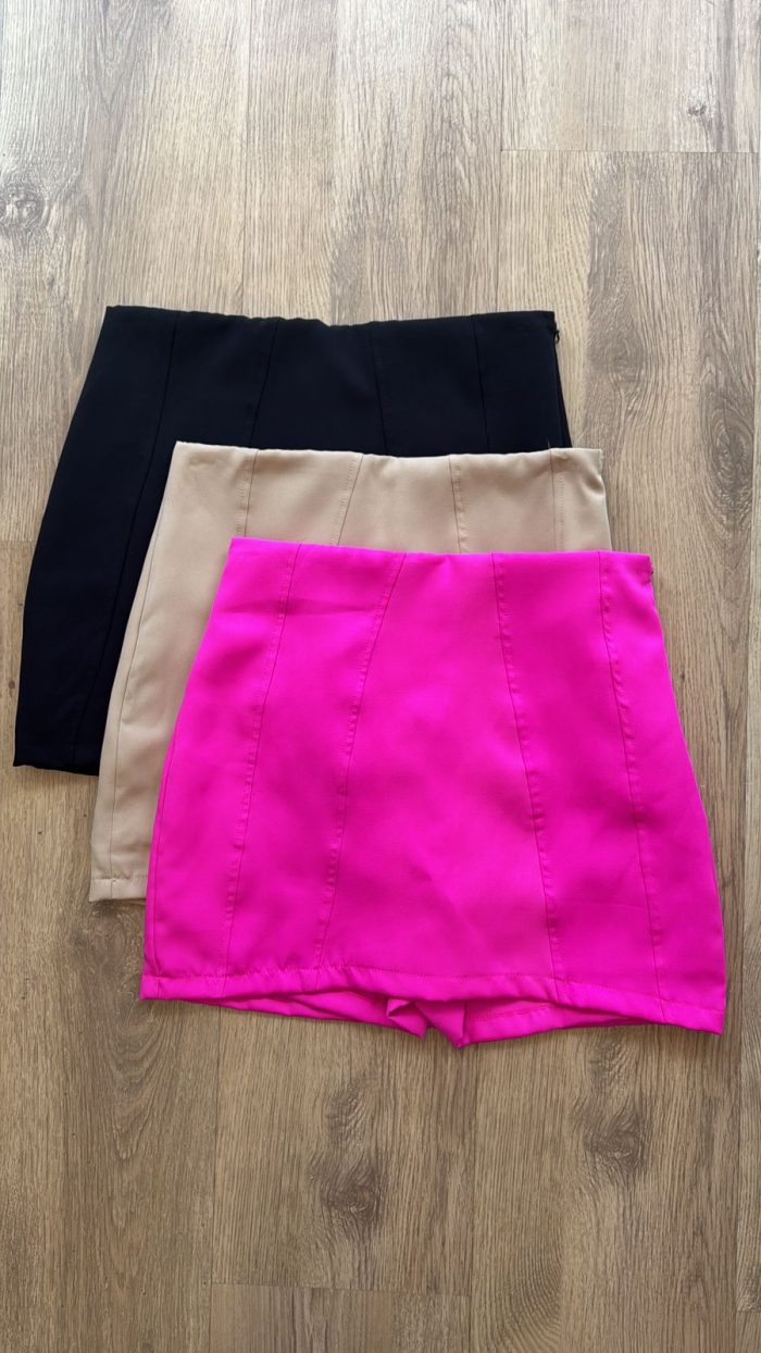 shorts saia bege liso shorts saia bege liso