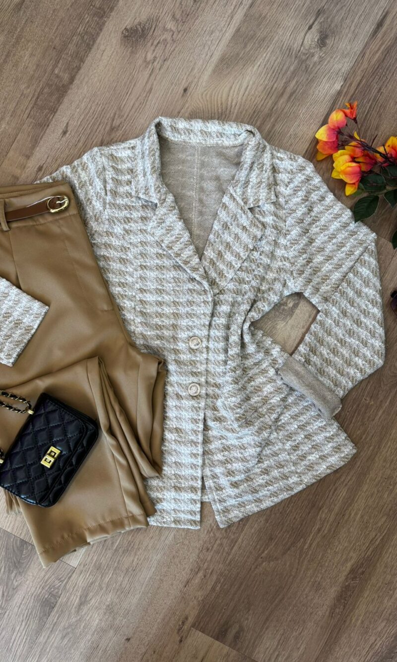 blazer xadrez Único, marrom