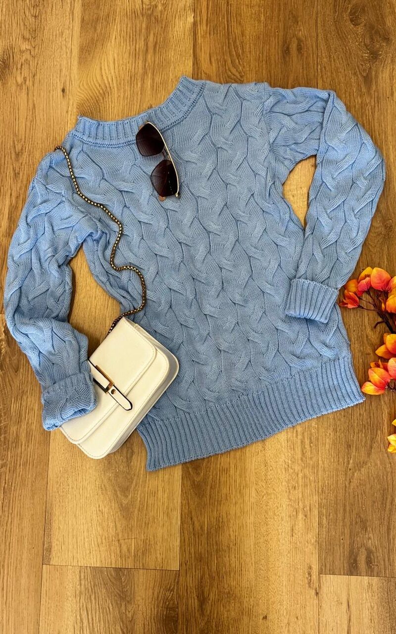 blusa modal comfort azul