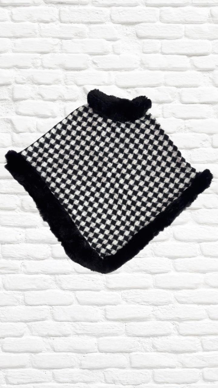 poncho pied de poule