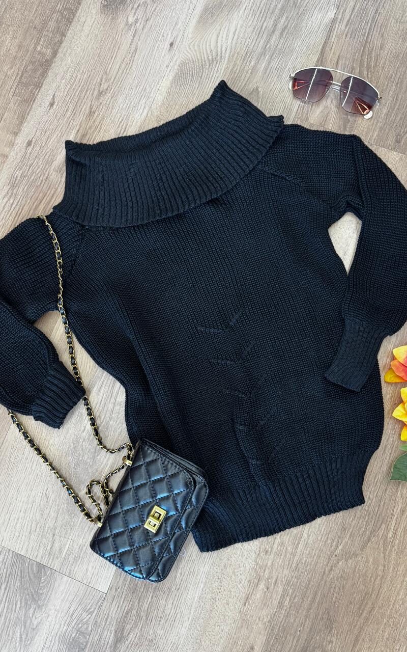 suéter ombro a ombro