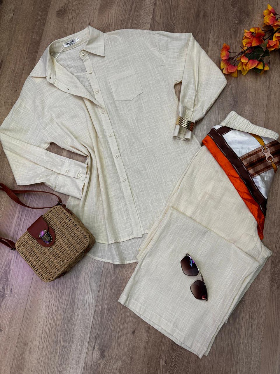 conjunto de linho