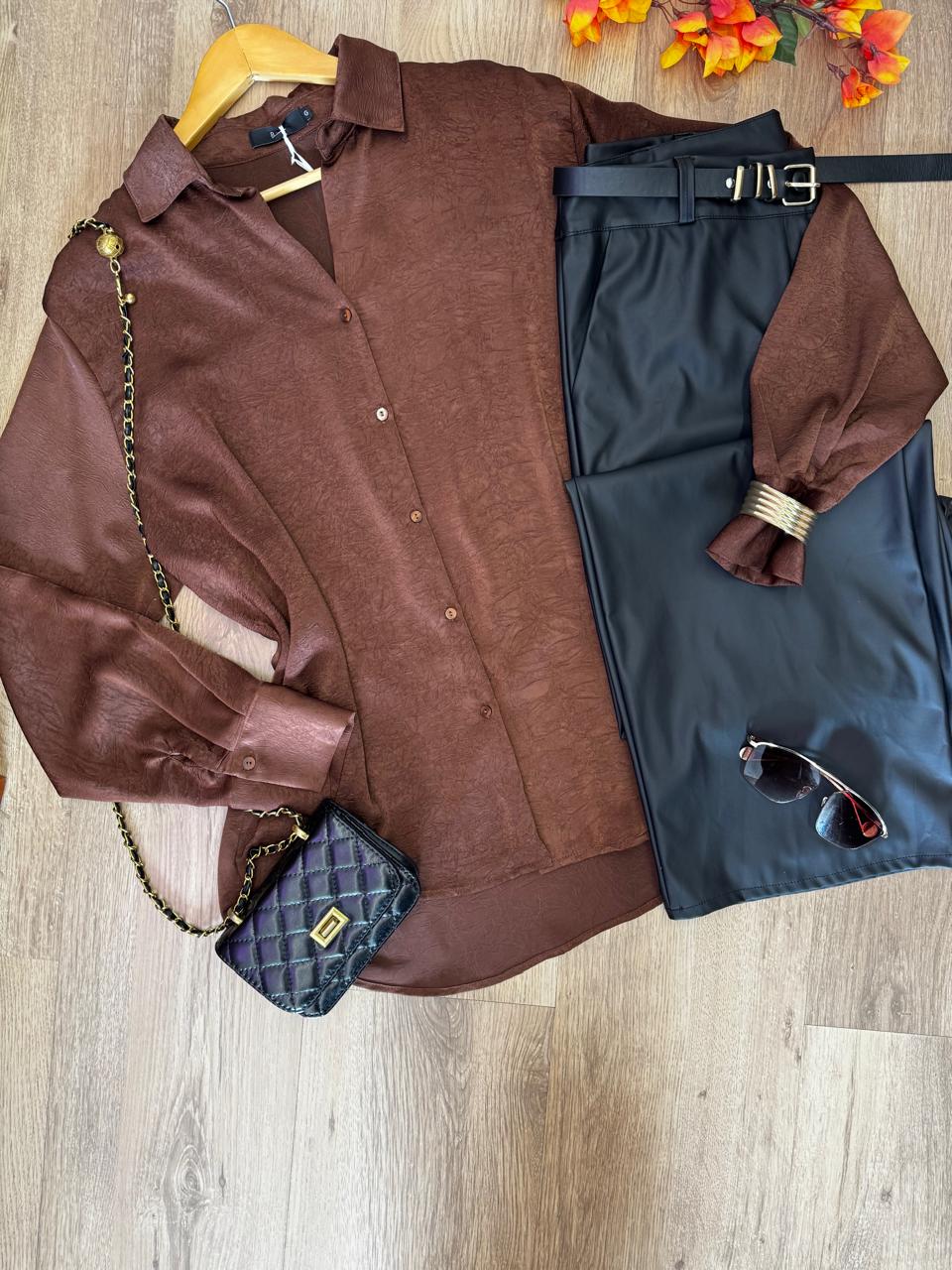 camisa de cetim